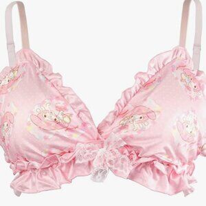 Hello Kitty Sanrio My Melody pink ruffle print Bralette